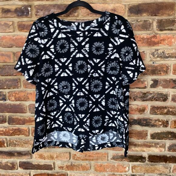 Madewell Black and White Patterned Blouse - Picture 2 of 8